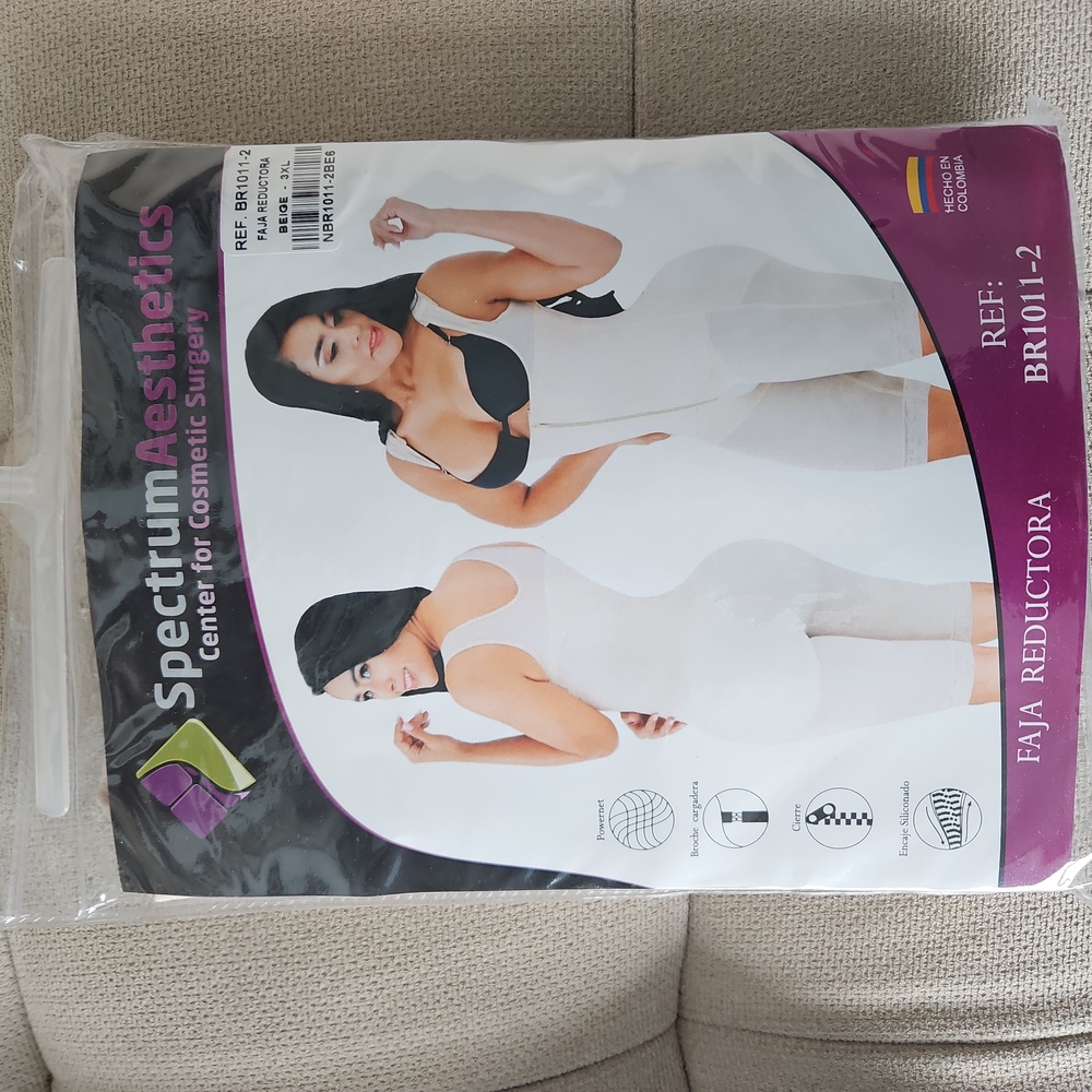 NEW FAJA REDUCTORA ZIPPERED BEIGE 3XL